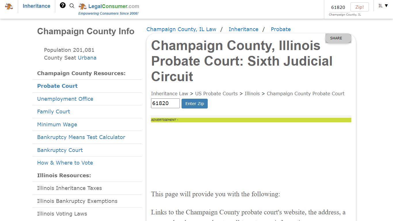 Champaign County Probate Court - LegalConsumer.com