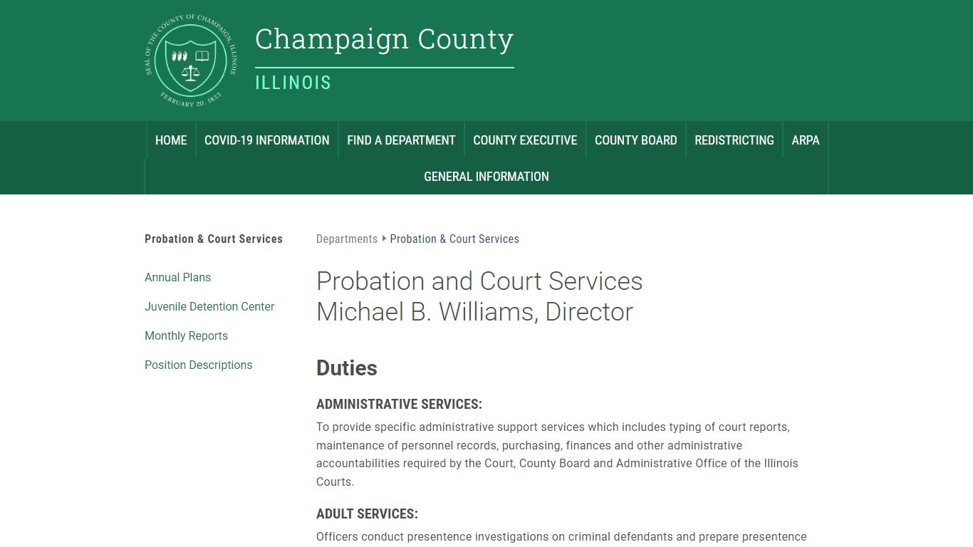 Probation and Court Services - Champaign County, Illinois