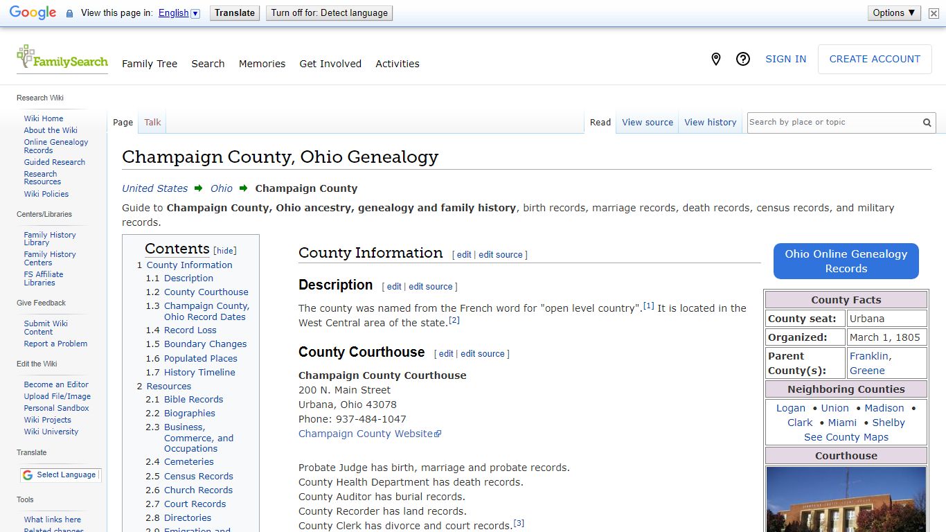 Champaign County, Ohio Genealogy • FamilySearch